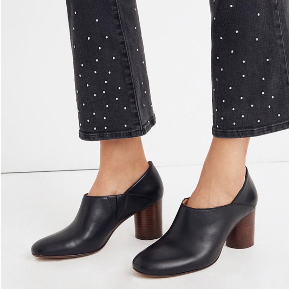 Madewell Black Leather Ankle Booties